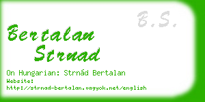 bertalan strnad business card